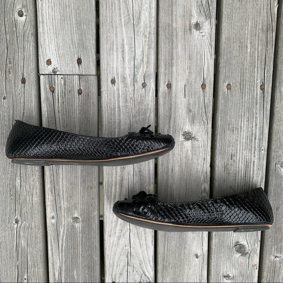 Michael Kors Black Snakeskin Ballet Flats - Picture 5 of 7